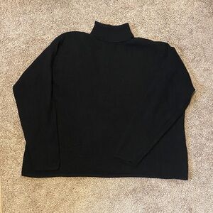 Vintage Precious Fibers 100% cashmere Black Turtleneck Sweater